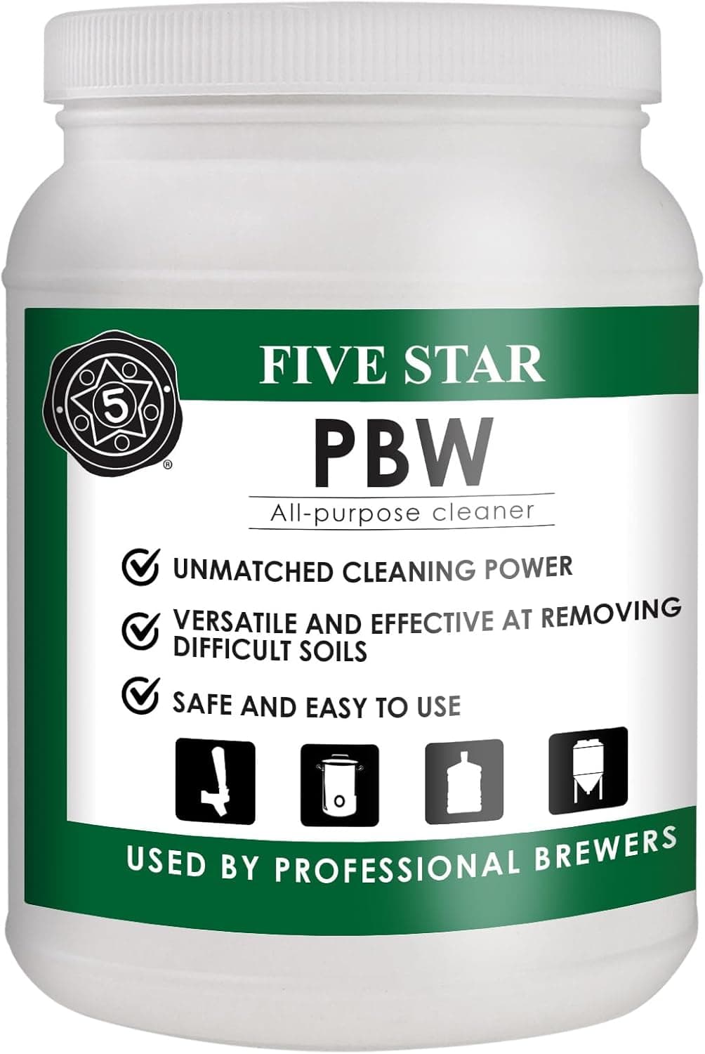 Five Star P.B.W. Cleanser 4 Pounds Powdered Brewery Wash