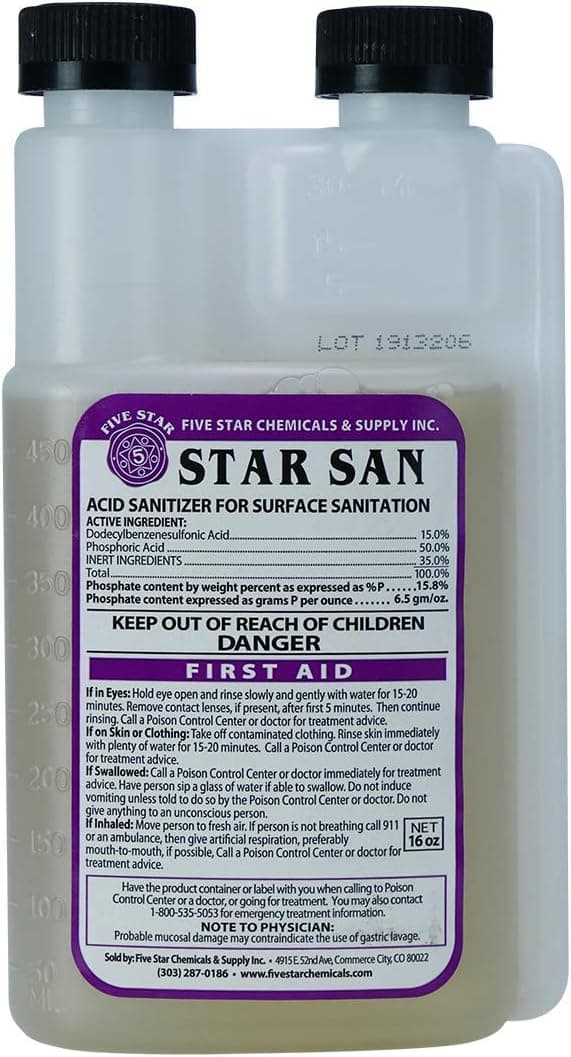 Five Star Star San 16 Ounce Brew Sanitizer High Foaming Acid Anionic