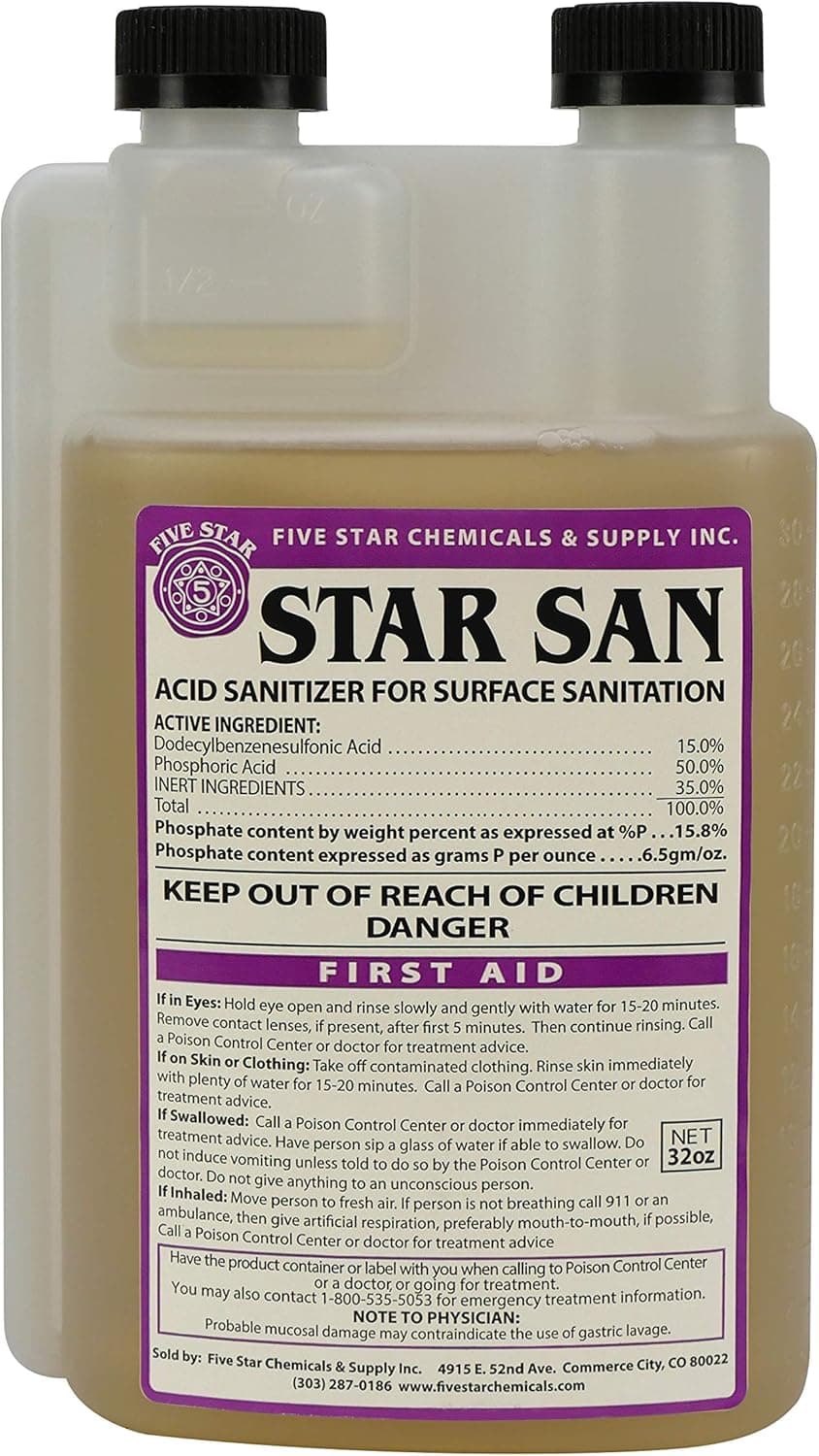 Five Star Star San 32 Ounce High Foaming Sanitizer