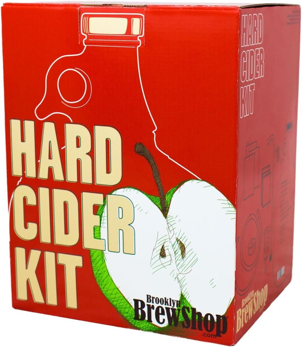 Brooklyn Brew Shop Hard Cider Making Kit with Reusable Glass Fermenter