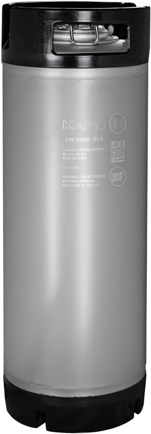 Kegco KM5G-RBT 5 Gallon Ball Lock Keg - Rubber Handle