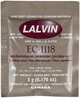 Lalvin EC-1118 Wine Yeast, 5 grams - 100-Pack