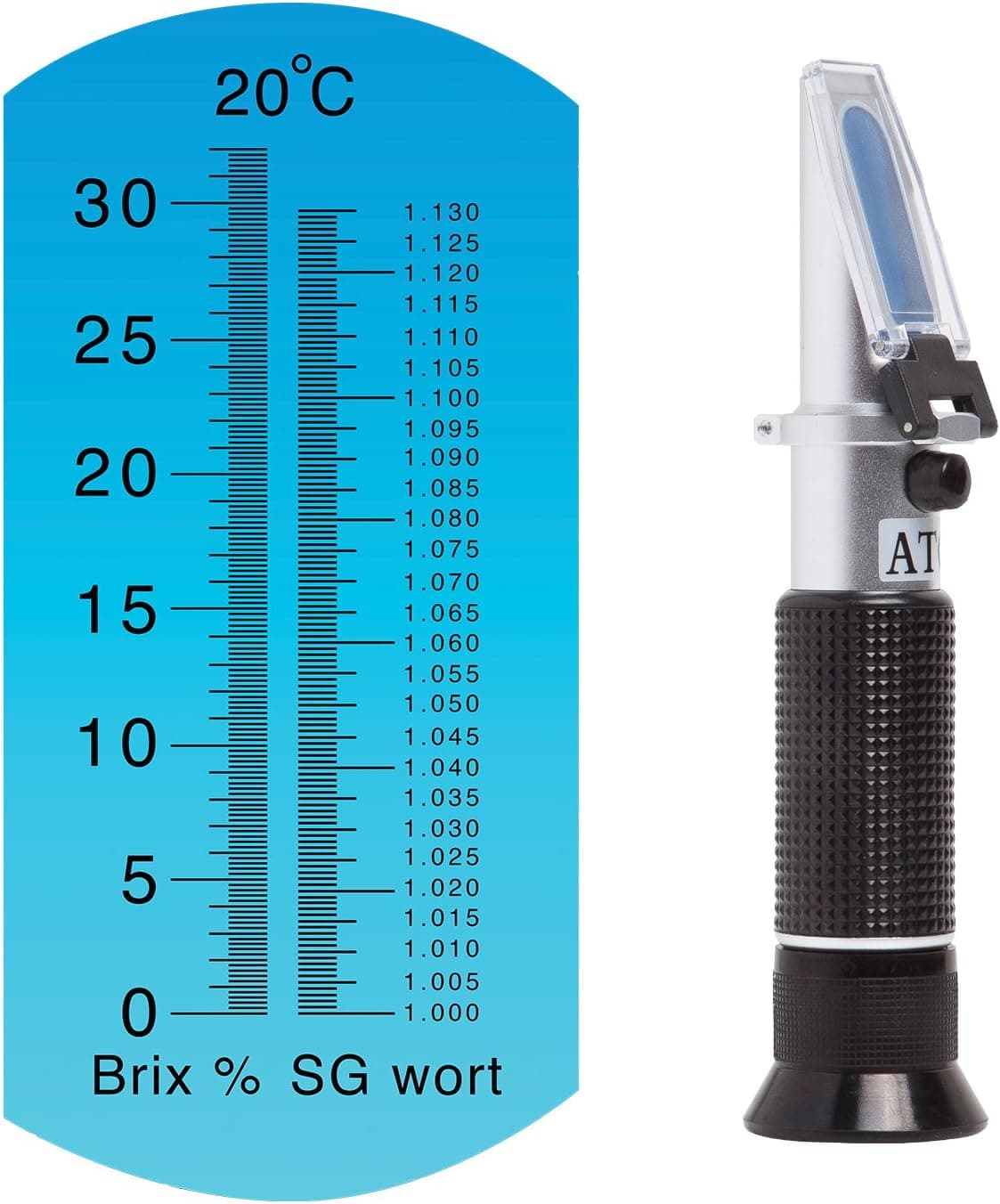 Brew Tapper Dual Scale Refractometer with ATC Brix & Specific Gravity