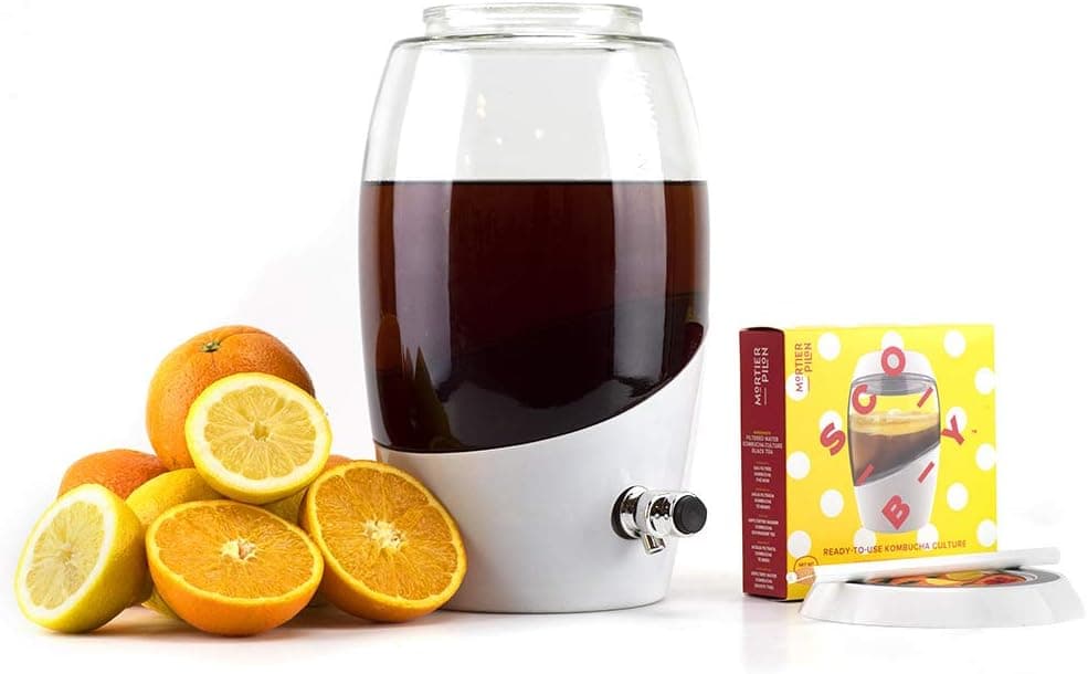 Mortier Pilon - Kombucha Starter Kit with Scoby - Glass Brewing Jar