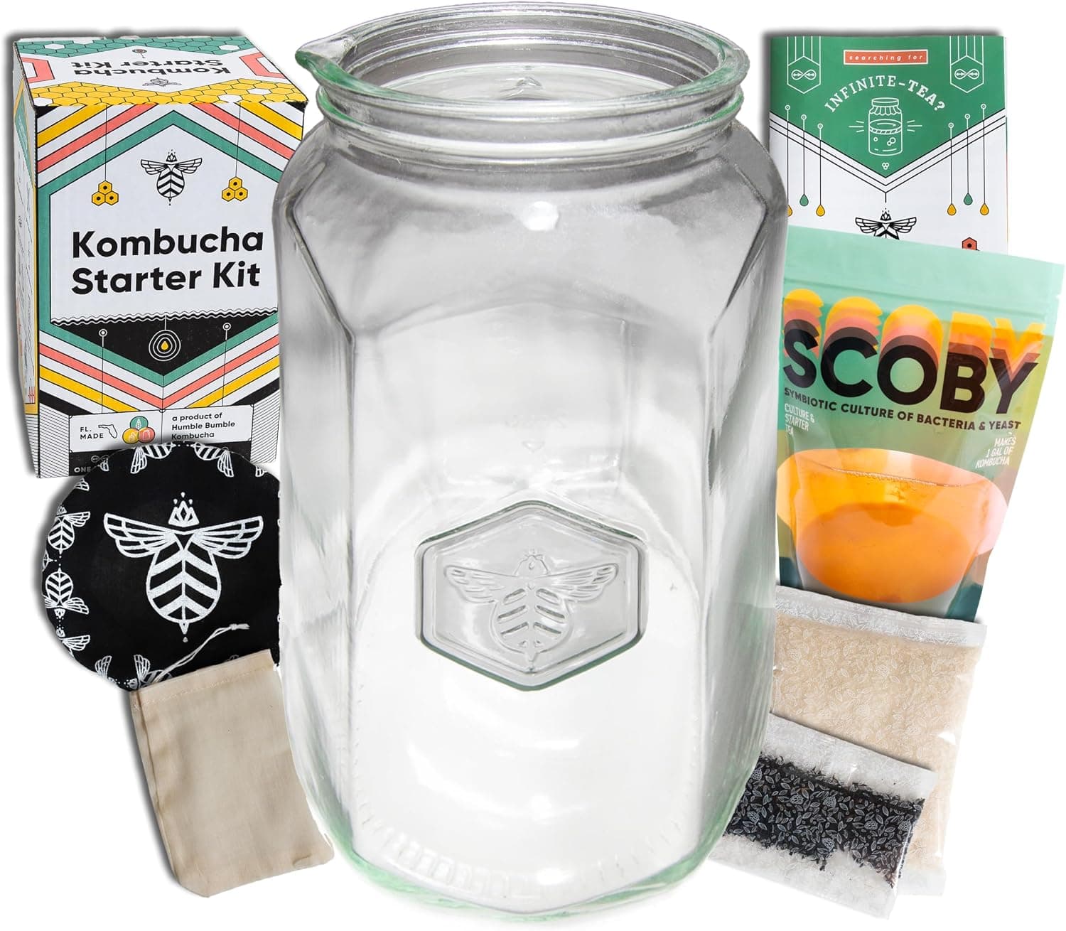 Craft A Brew Home Brewing Kombucha Tea Kit with SCOBY 1 Gallon