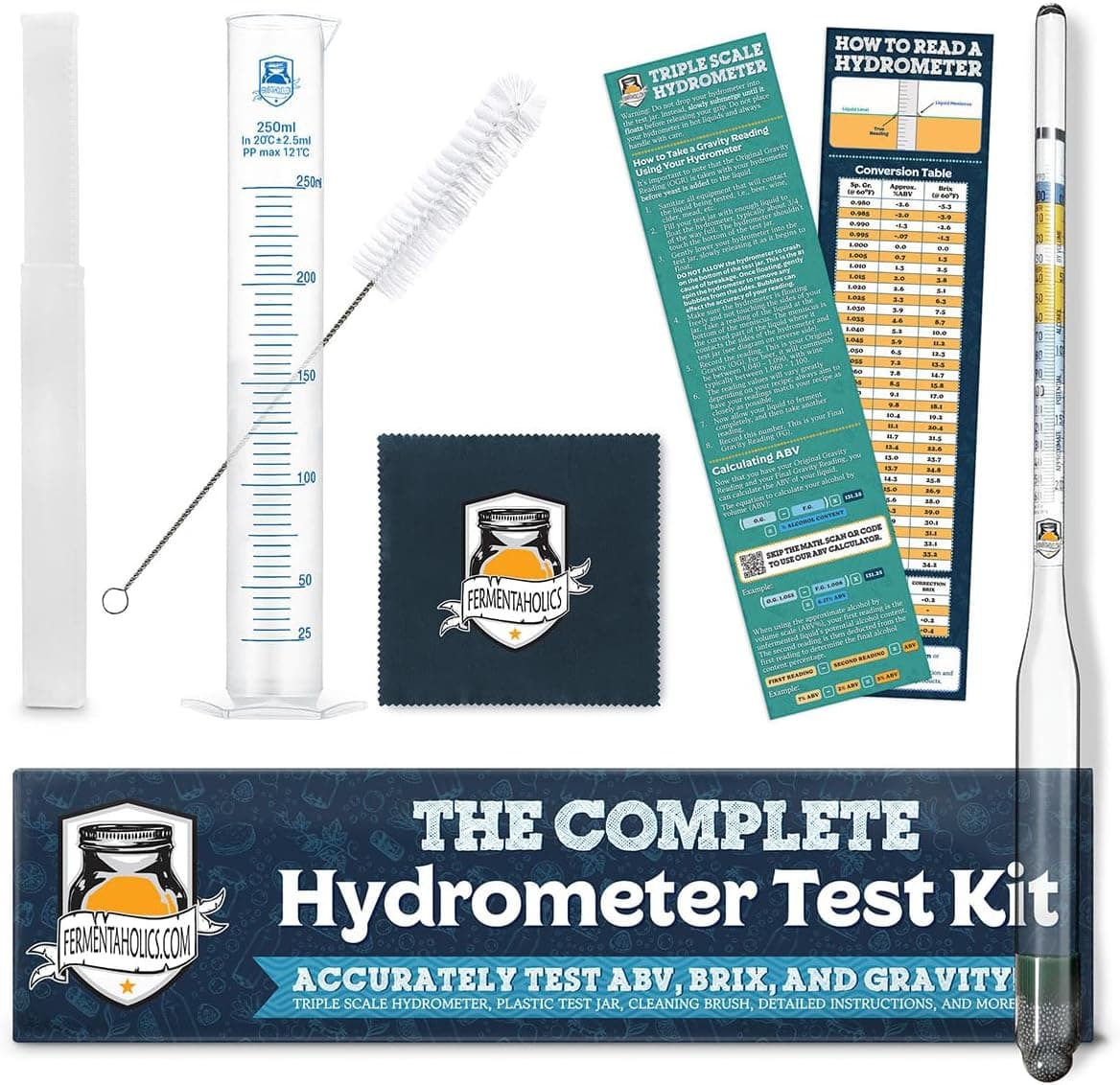 Fermentaholics Triple Scale Hydrometer (Plastic, Clear)