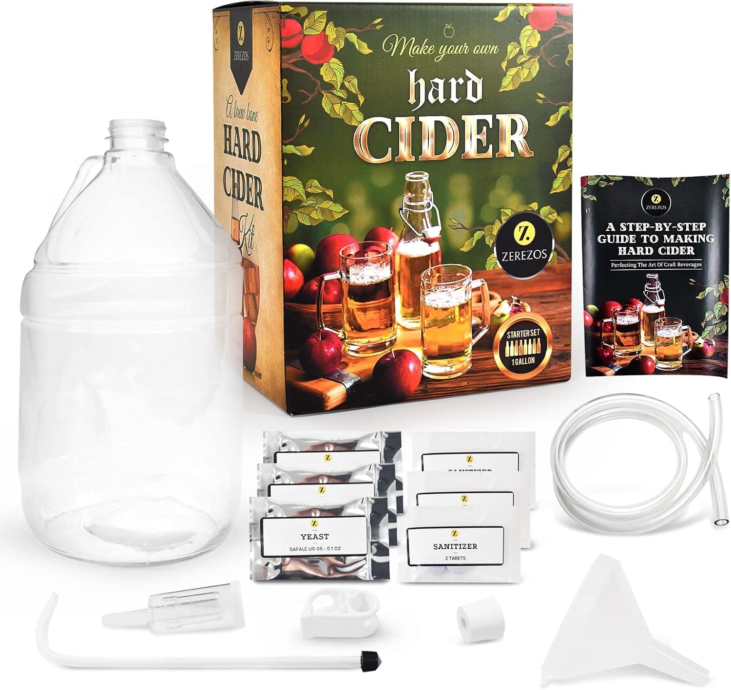 Hard Apple Cider Brewing Kit Natural Ingredients Reusable Equipment