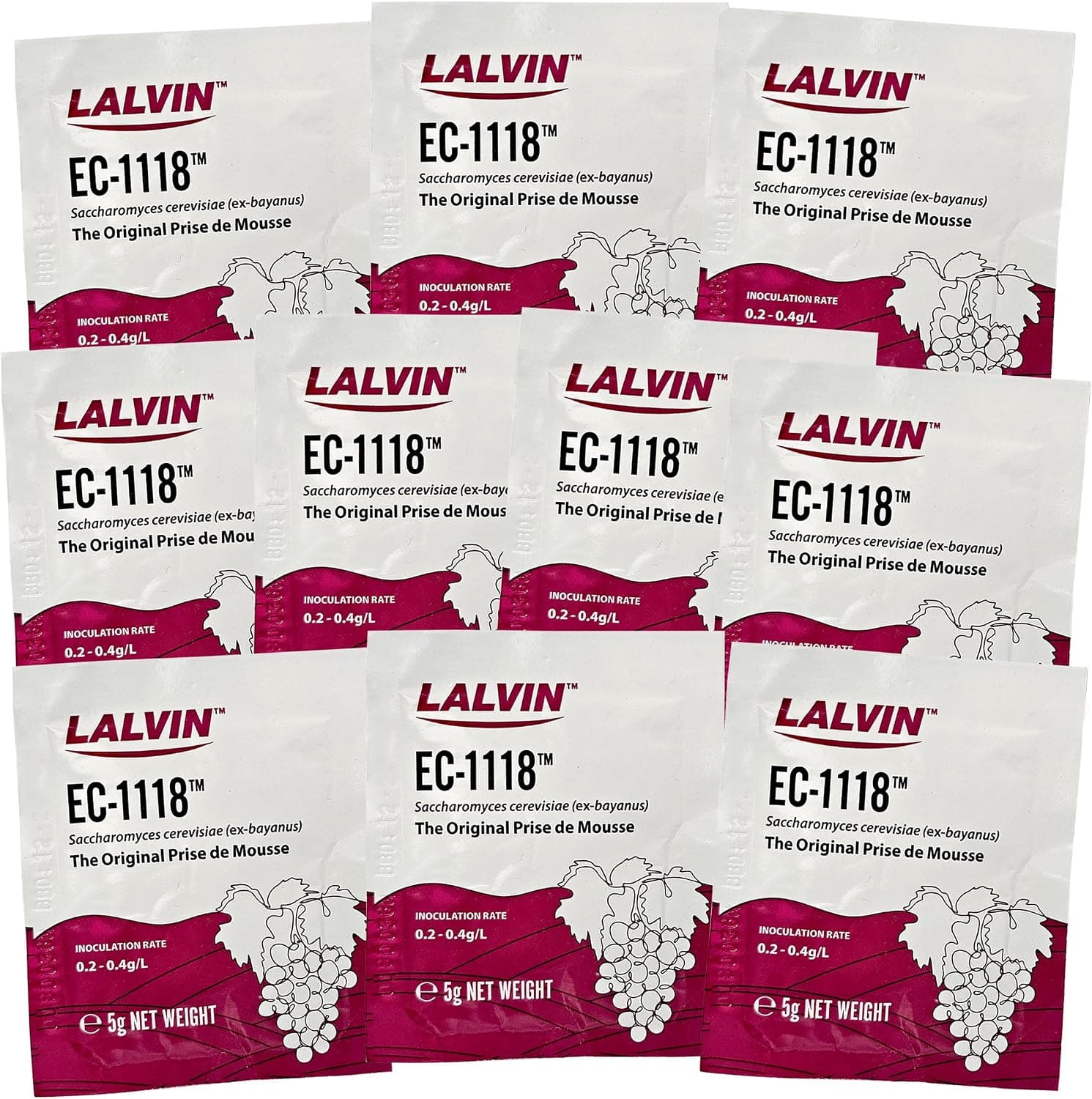 Lalvin Wine Yeast EC-1118 10pk - Active Dry Yeast