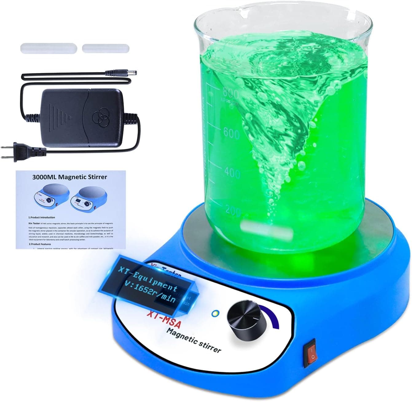 Xin Tester 3000ml Magnetic Stirrer Stainless Steel Magnetic Stir Plate with Stir Bar