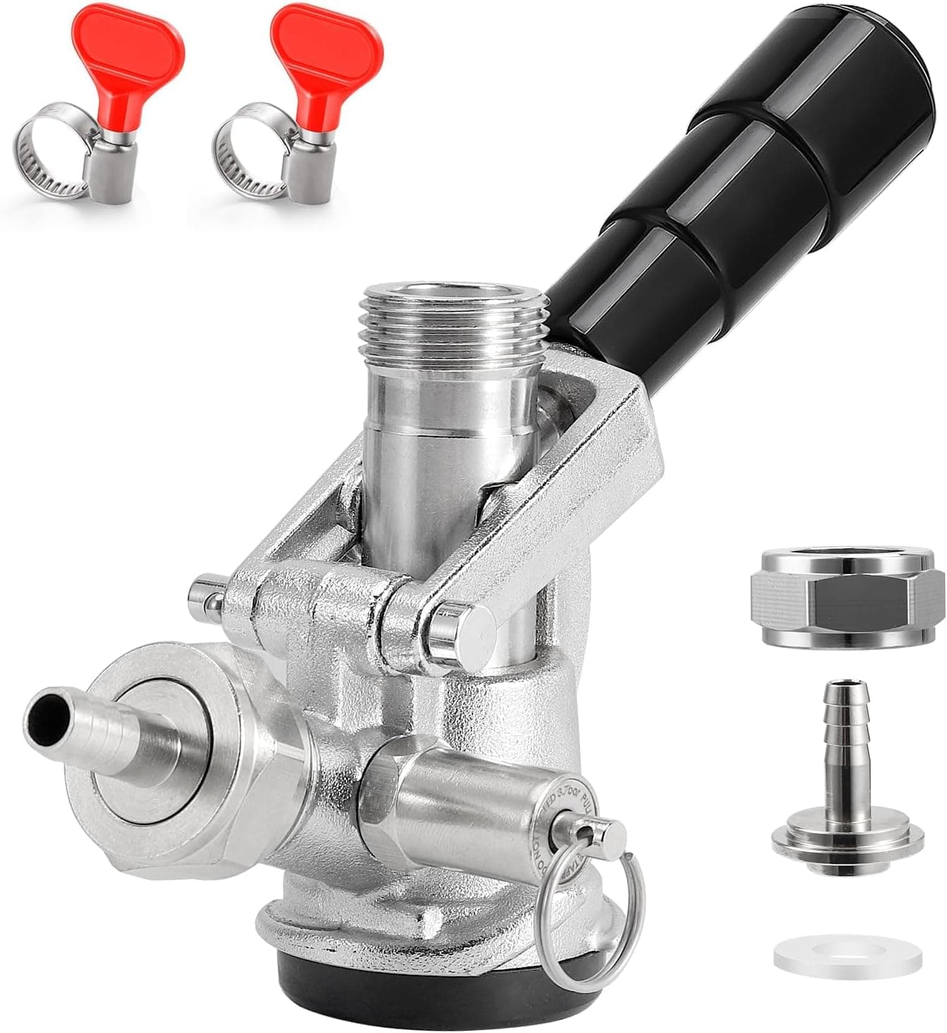 Imaictuu Sankey Keg Coupler D System Kegerator Tap 304 Stainless Steel with Check Valve