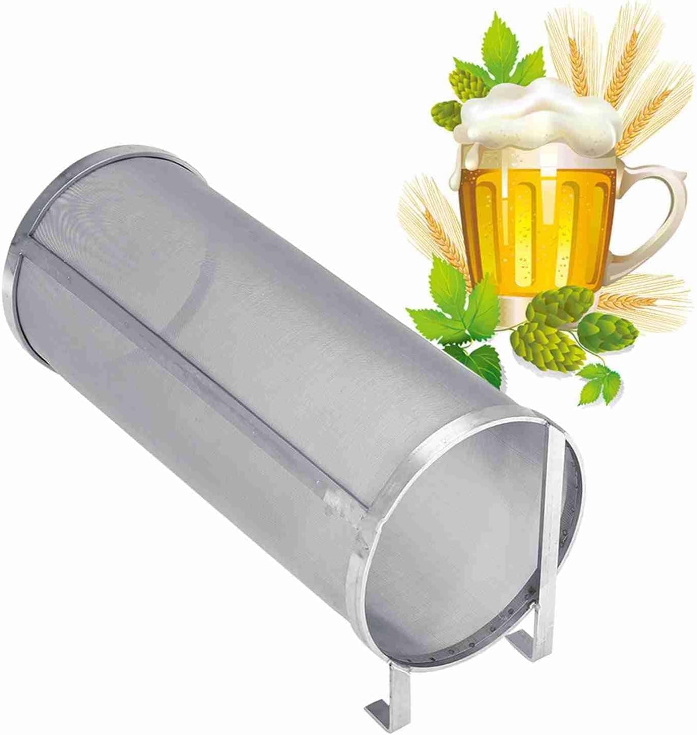 Hop Spider 300 Micron Stainless Steel Hop Mesh Filter Strainer with Hook (15x35cm)