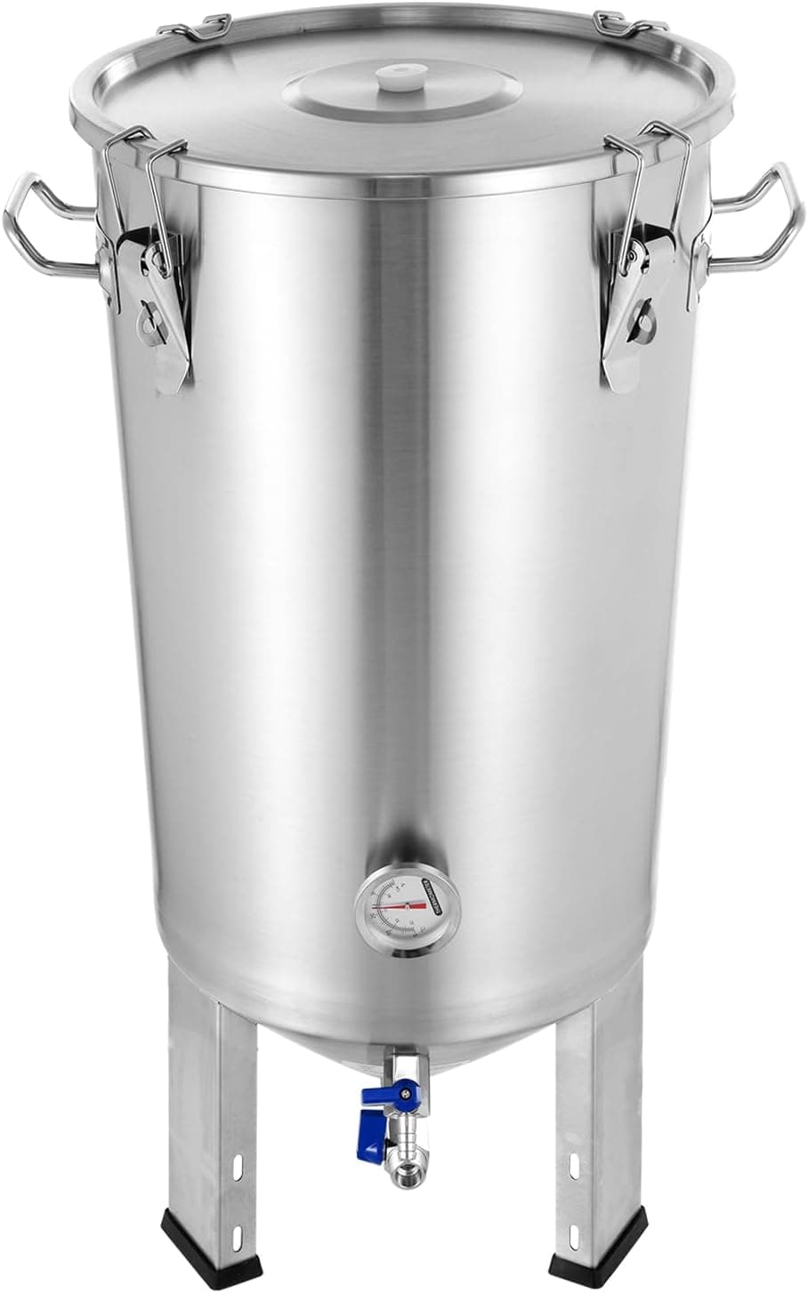 304 Stainless Steel Conical Fermenter, 7.93 Gallon with Thermometer