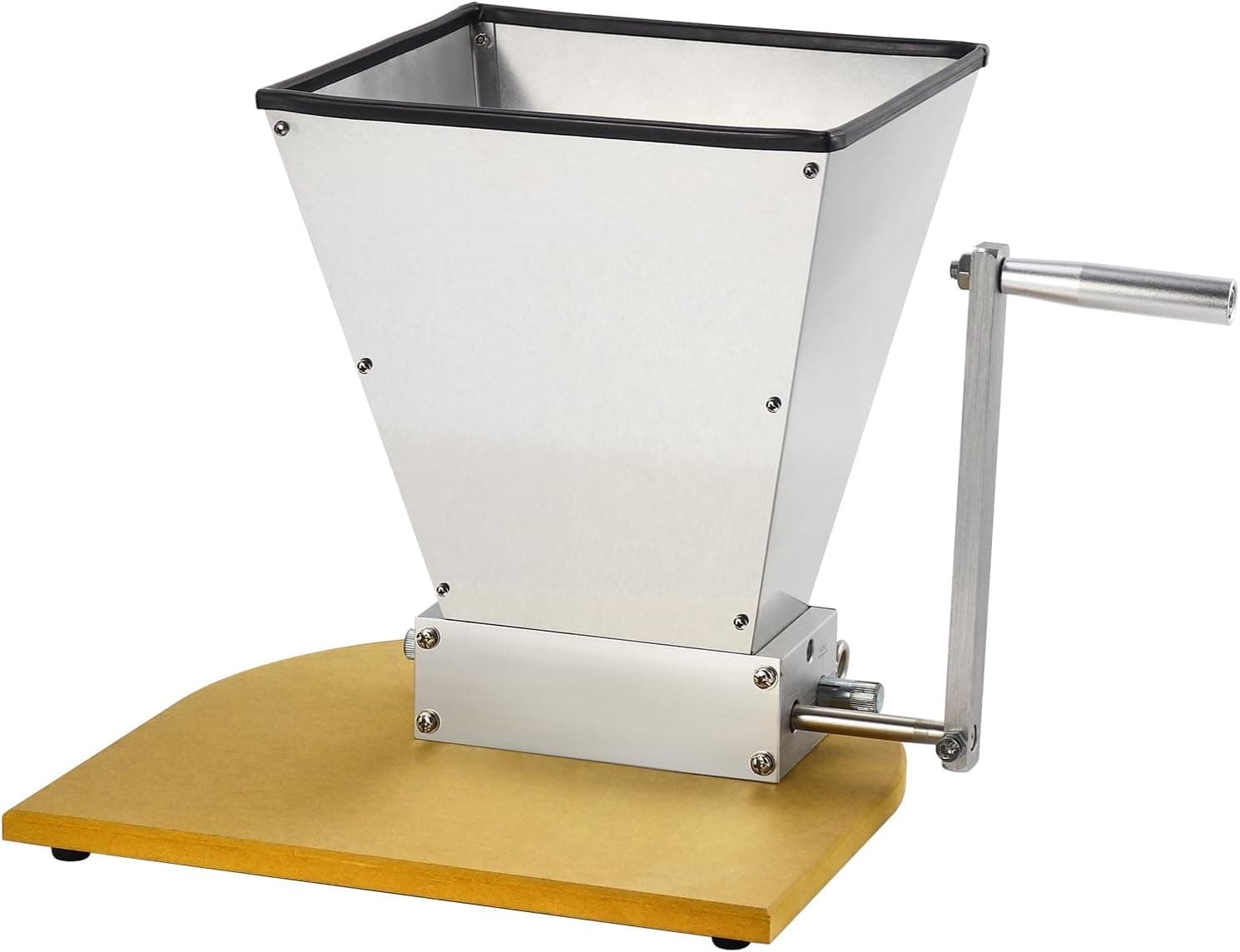 Grain Mill Manual Malt Mill 2 Rollers Wooden Base, 13LB