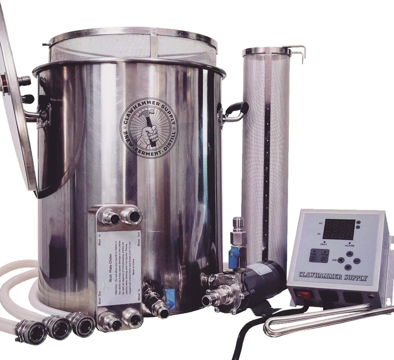 Clawhammer Supply 10.5 Gallon Electric All-in-One Brewing System, Digital, 120V, BIAB All Grain & Extract