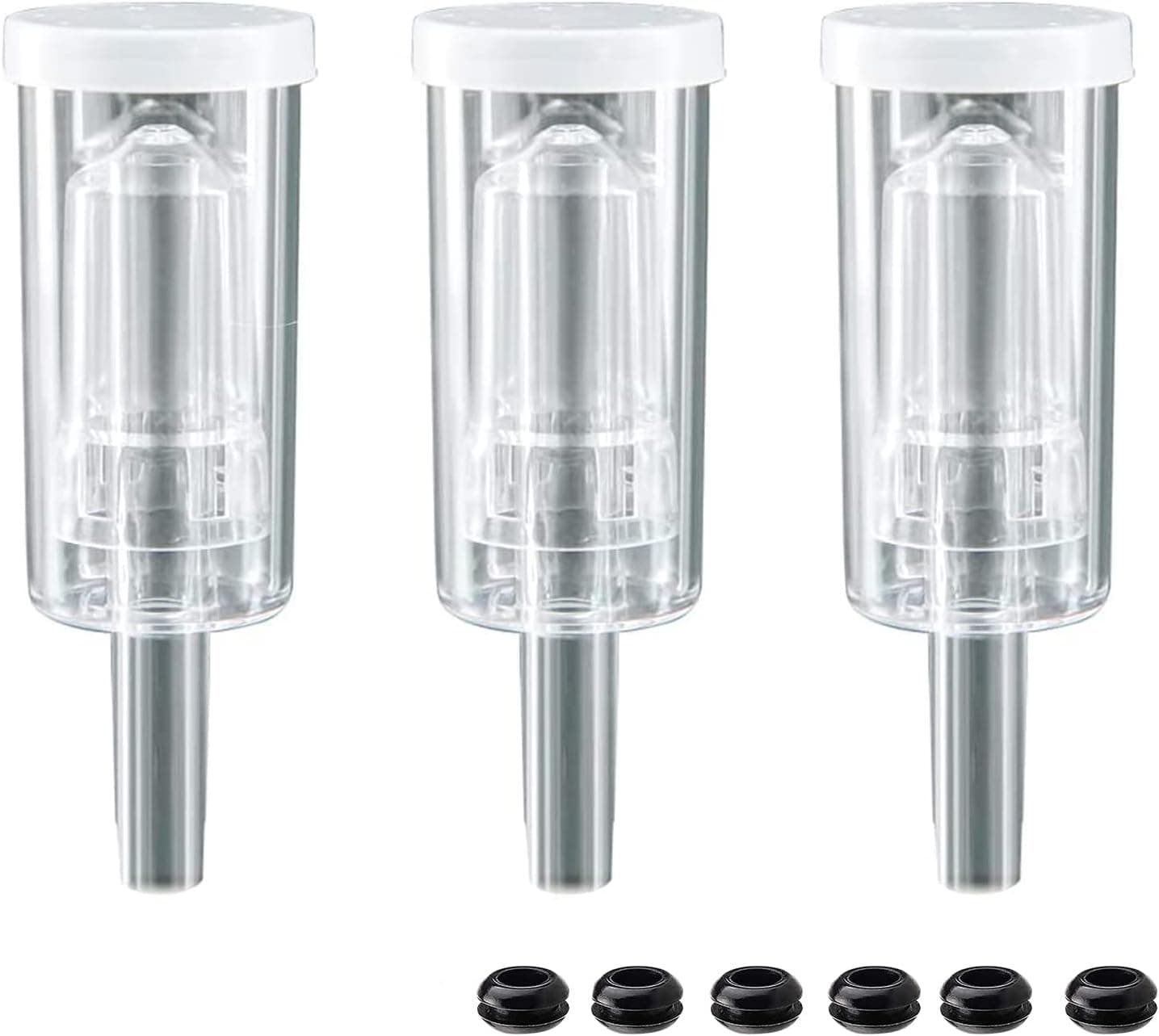 Molovee 3-Piece Airlock Fermentation Beer Wine Brewing Air Locks 3Pack with Silicone Grommets